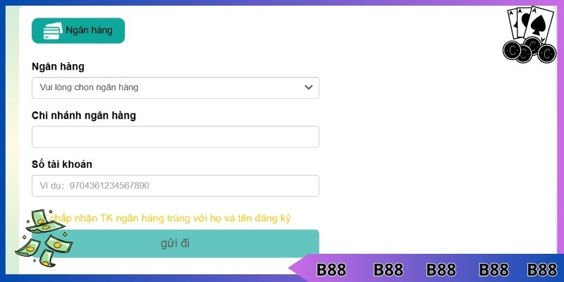 Rút tiền qua tài khoản ngân hàng trực tuyến